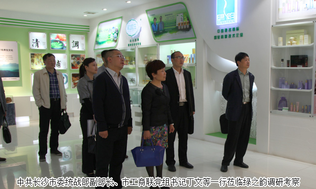 中共長沙市委統(tǒng)戰(zhàn)部副部長、市工商聯(lián)黨組書記丁文等一行蒞臨綠之韻調(diào)研