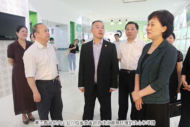 中共湖南省委常委、省委統(tǒng)戰(zhàn)部部長黃蘭香一行蒞臨綠之韻調(diào)研指導(dǎo)