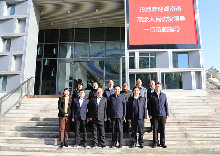 湖南省高級人民法院黨組書記、院長田立文一行蒞臨綠之韻調(diào)研指導(dǎo)